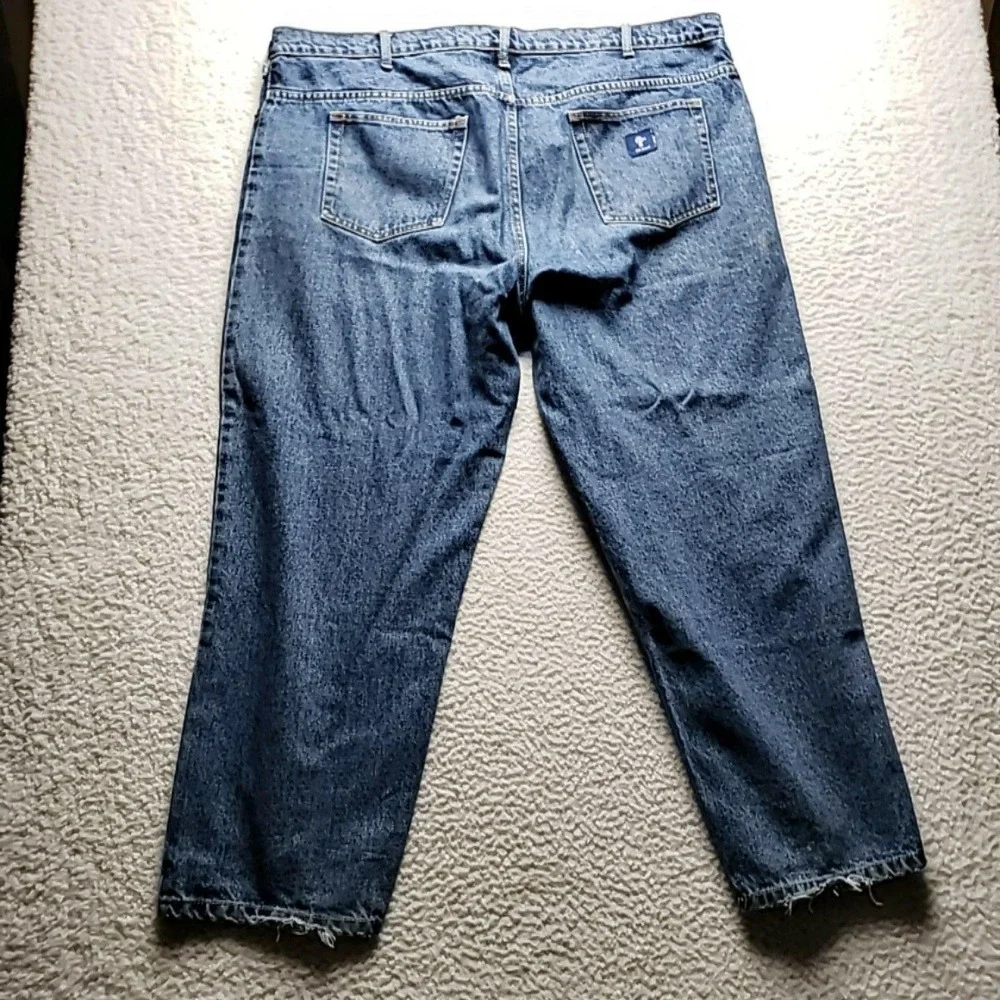 RK Brand Jeans Mens 44x29 Blue Relaxed Straight Denim Pants Medium Wash